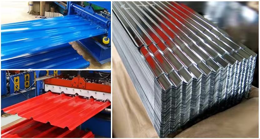 Various types of corrugated board