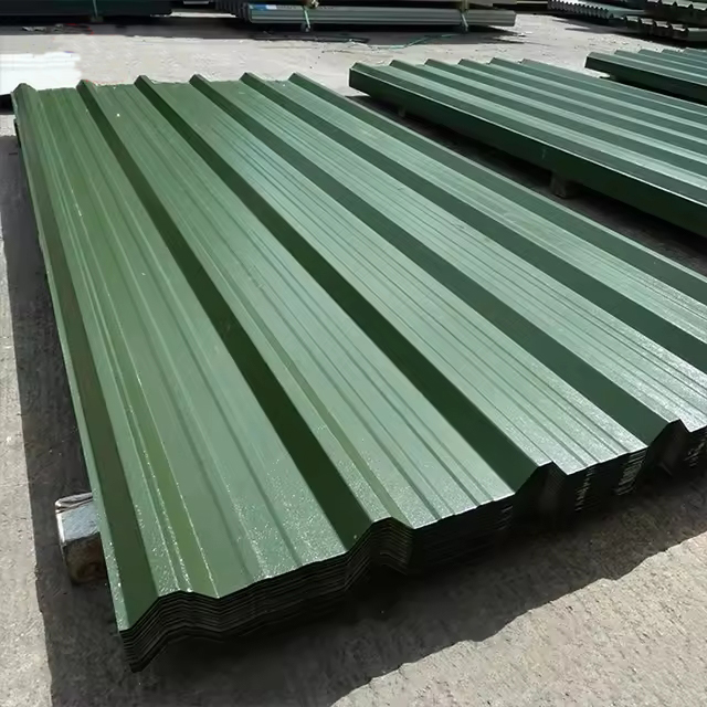 PPGI Corrugated Color Steel 1050mm Trapezoidal Prepainted Metal Roofing Sheet